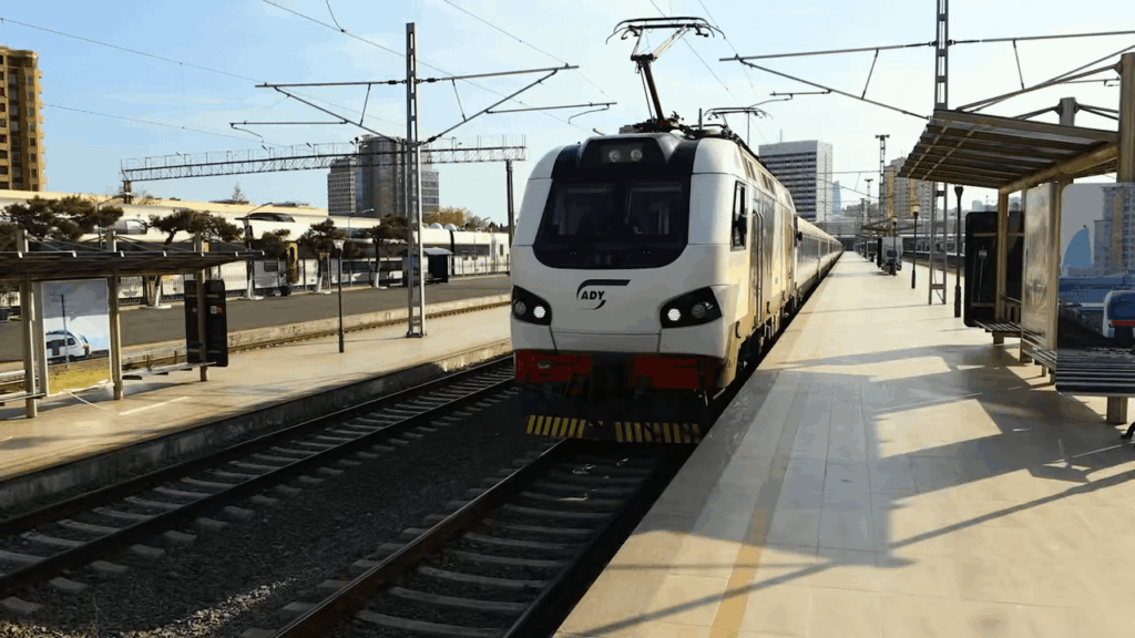 The new Stadler trains on the Tbilisi–Baku route