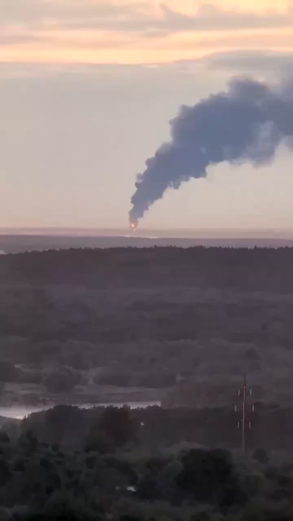 Video of the aftermath at the"Vtorovo“ Oil Pumping Station in the vladimir region, property of transneft, following a Ukrainian drone attack on 24th may 2026.