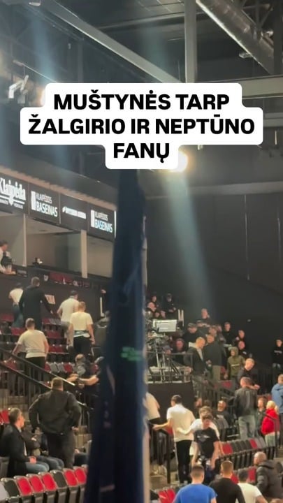 Fights between Žalgiris and Neptun fans after the game