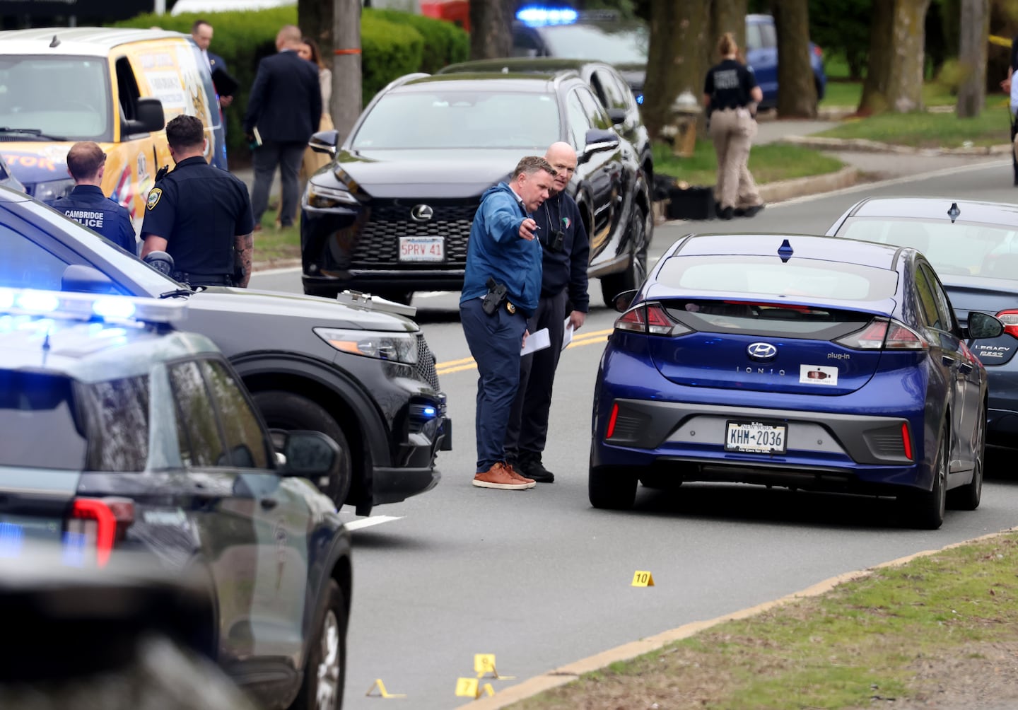 Officers interviewed people sitting in a car on Memorial Drive. 