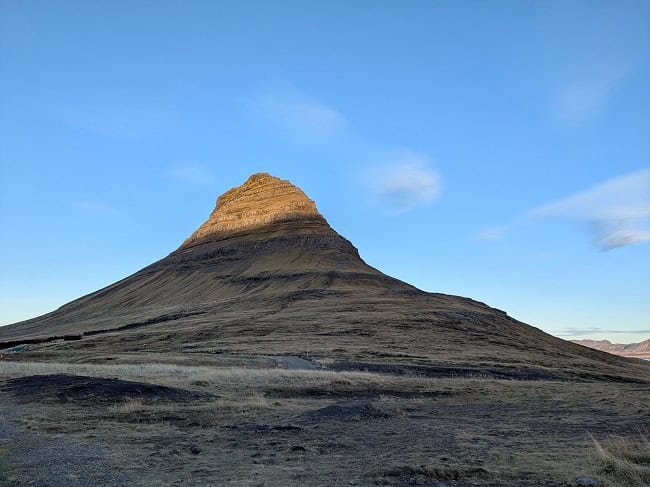 The magnificent Kirkjufell, the iconic 463-meter free-standing peak. 
