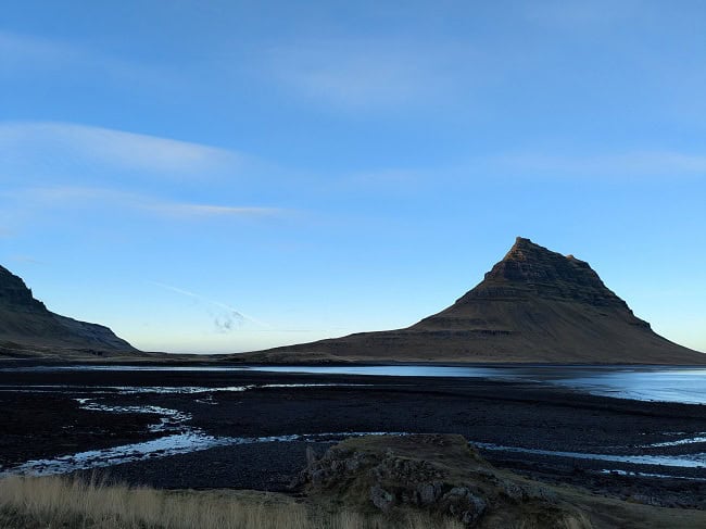 Kirkjufell again from a distance 
