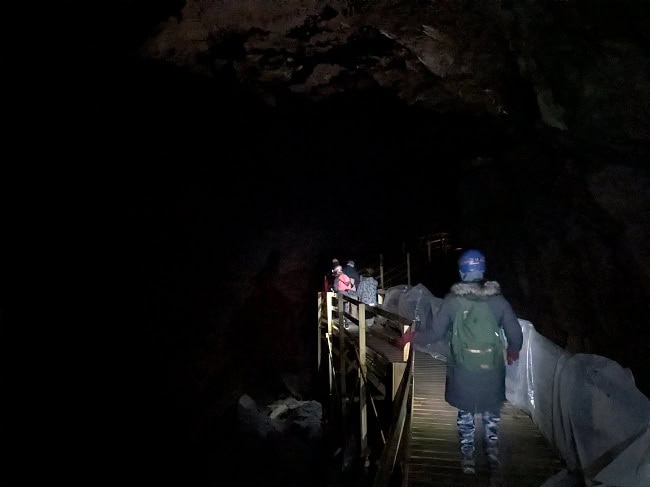 Needless to say, it was quite dark in the cave
