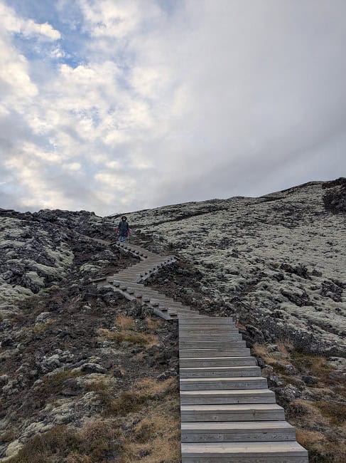 It was cold and windy at the top of the crater! 
