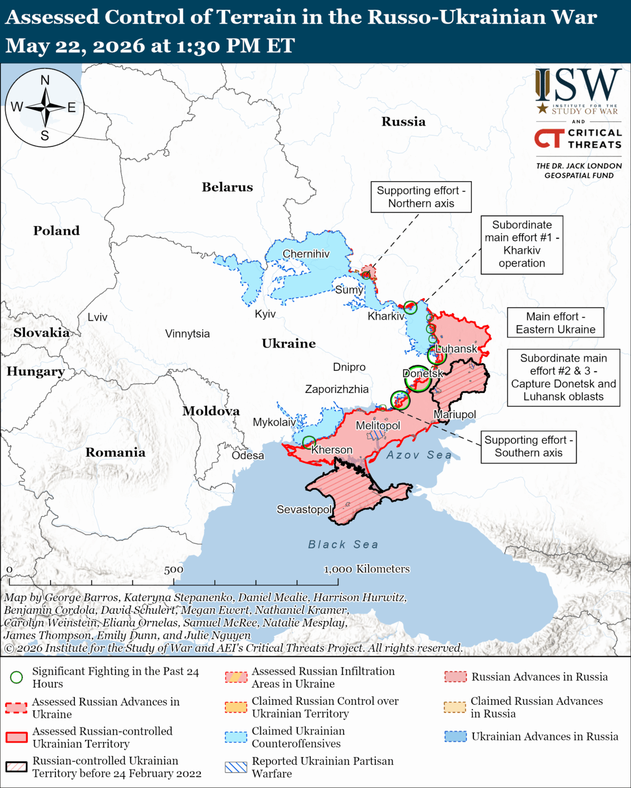 Russian Offensive Campaign Assessment, May 22, 2026