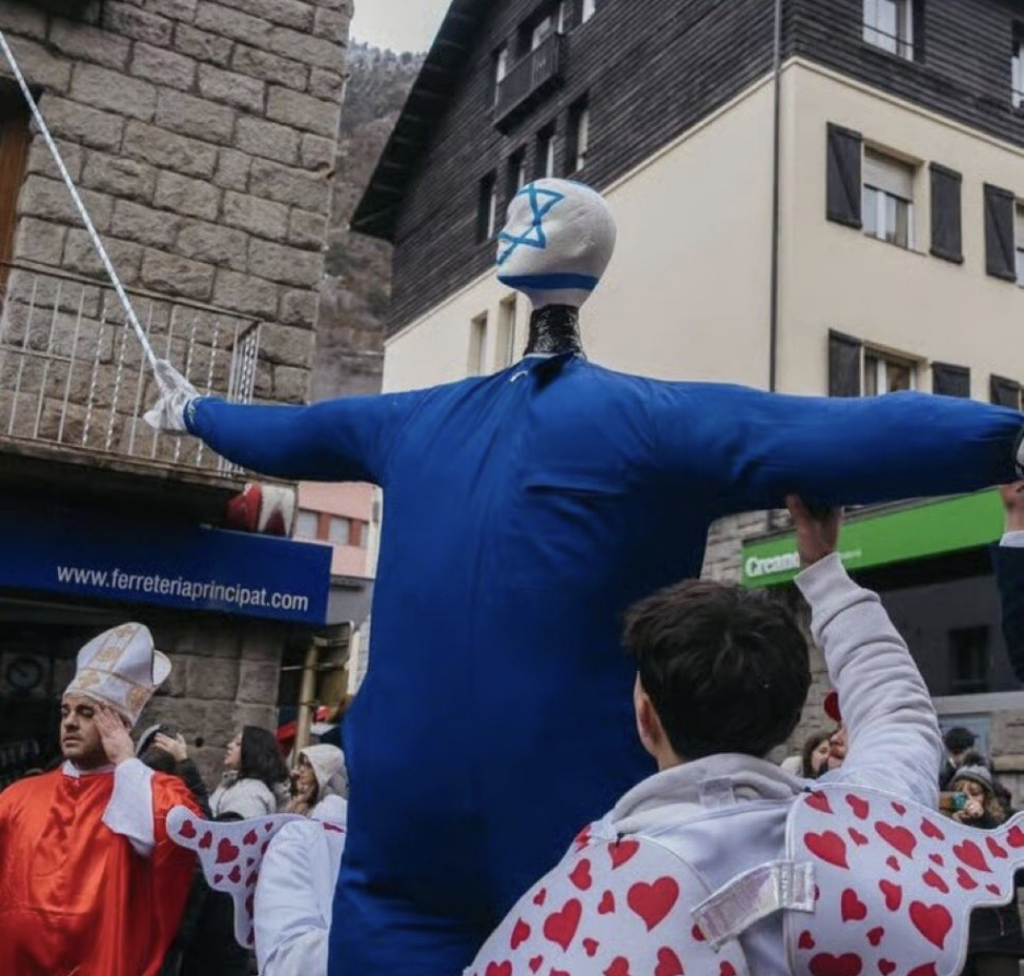 Andorra’s tiny Jewish community reels after local carnival features mock execution of Israeli effigy