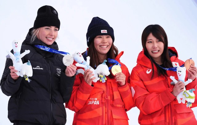 2026 Women's Slopestyle podium