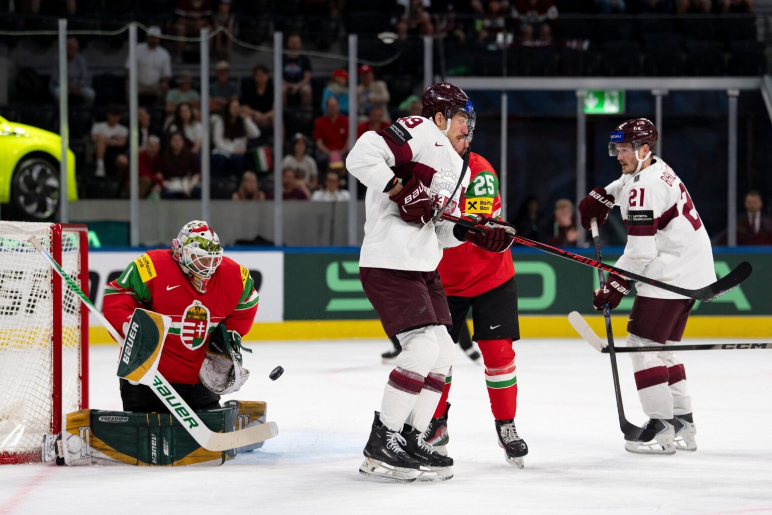 Latvia routs Hungary 8-1 to reach quarterfinals at ice hockey worlds Latvia routs Hungary 8-1 to reach quarterfinals at ice hockey worlds