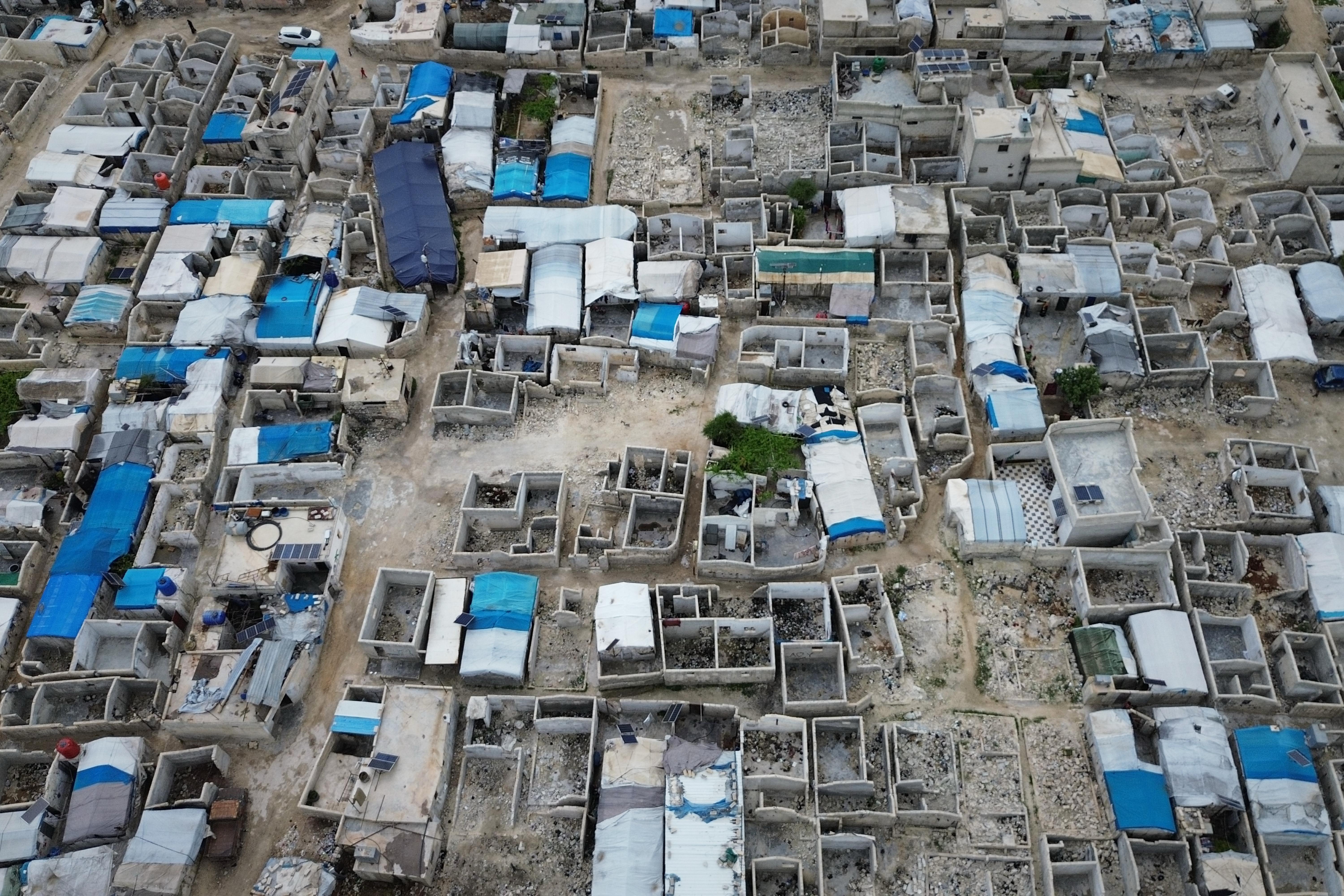 An aerial view of al-Karama camp.