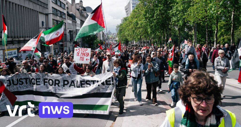 Thousands of people take to the streets in Brussels for Gaza