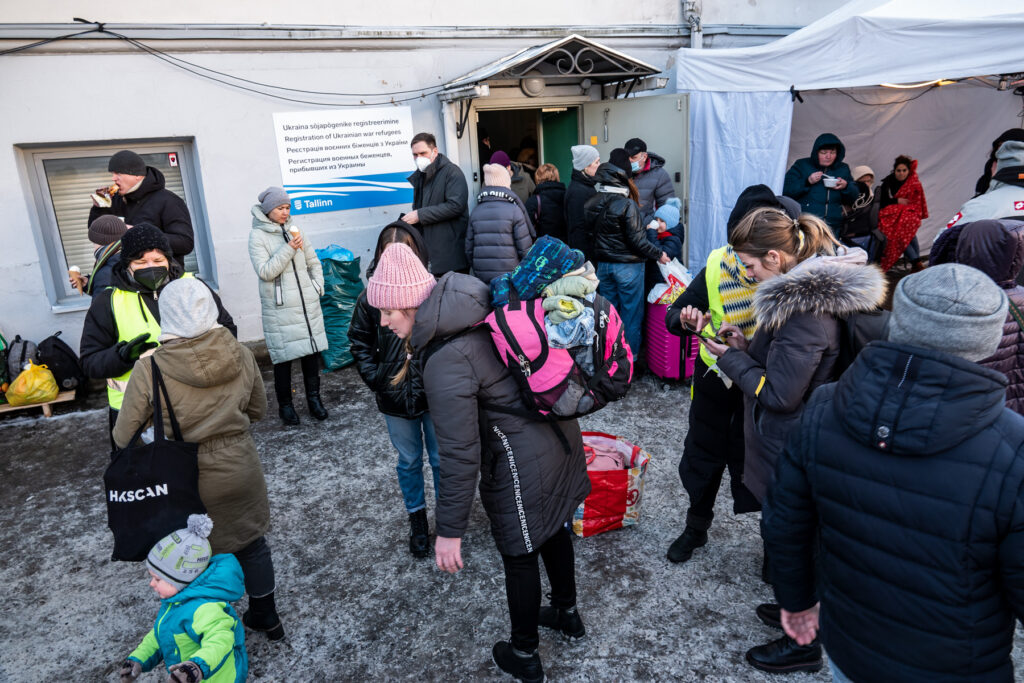 Ukrainian refugees at a refugee centre in Tallinn. Photo by Mats Õun, Pealinn.