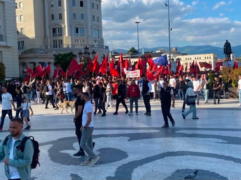 Albanian students in North Macedonia protest over language dispute Albanian students in North Macedonia protest over language dispute