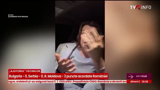 The presenter from Moldova, who announced the result of the jury's vote, was shocked by the low score given to Romania.