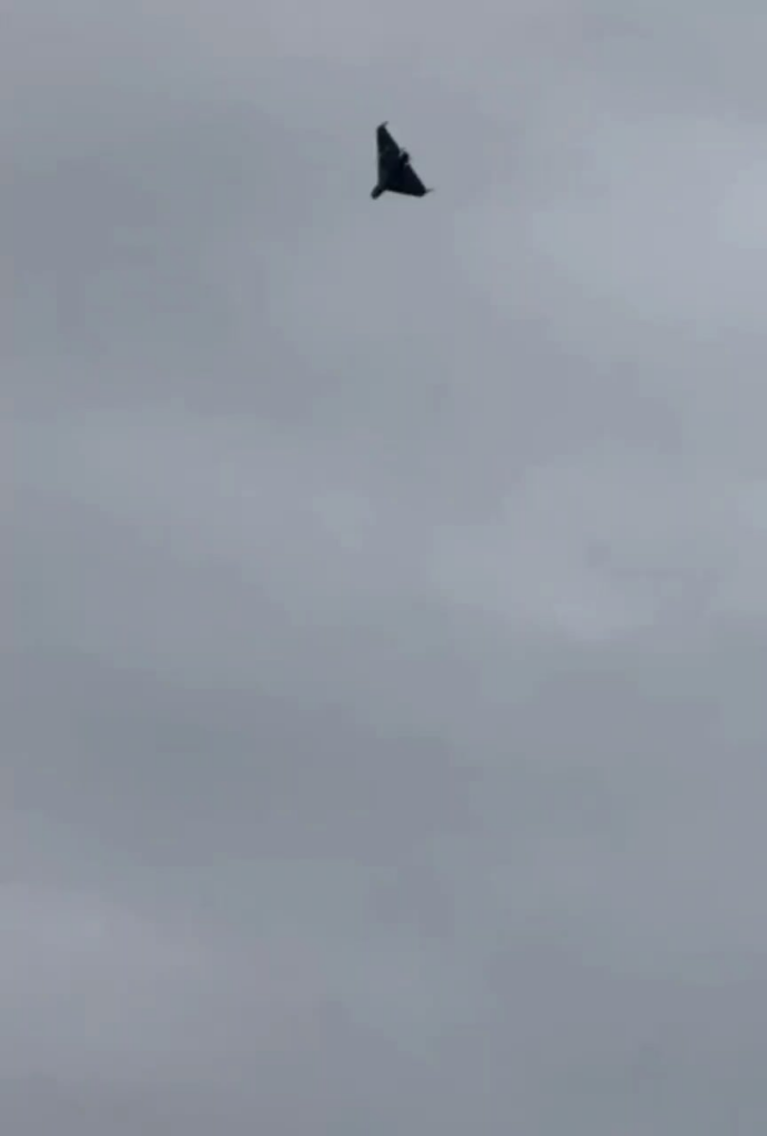 Current reality of farming in Ukraine: a Russian Shahed drone falling near a tractor in a field in Chernihiv oblast