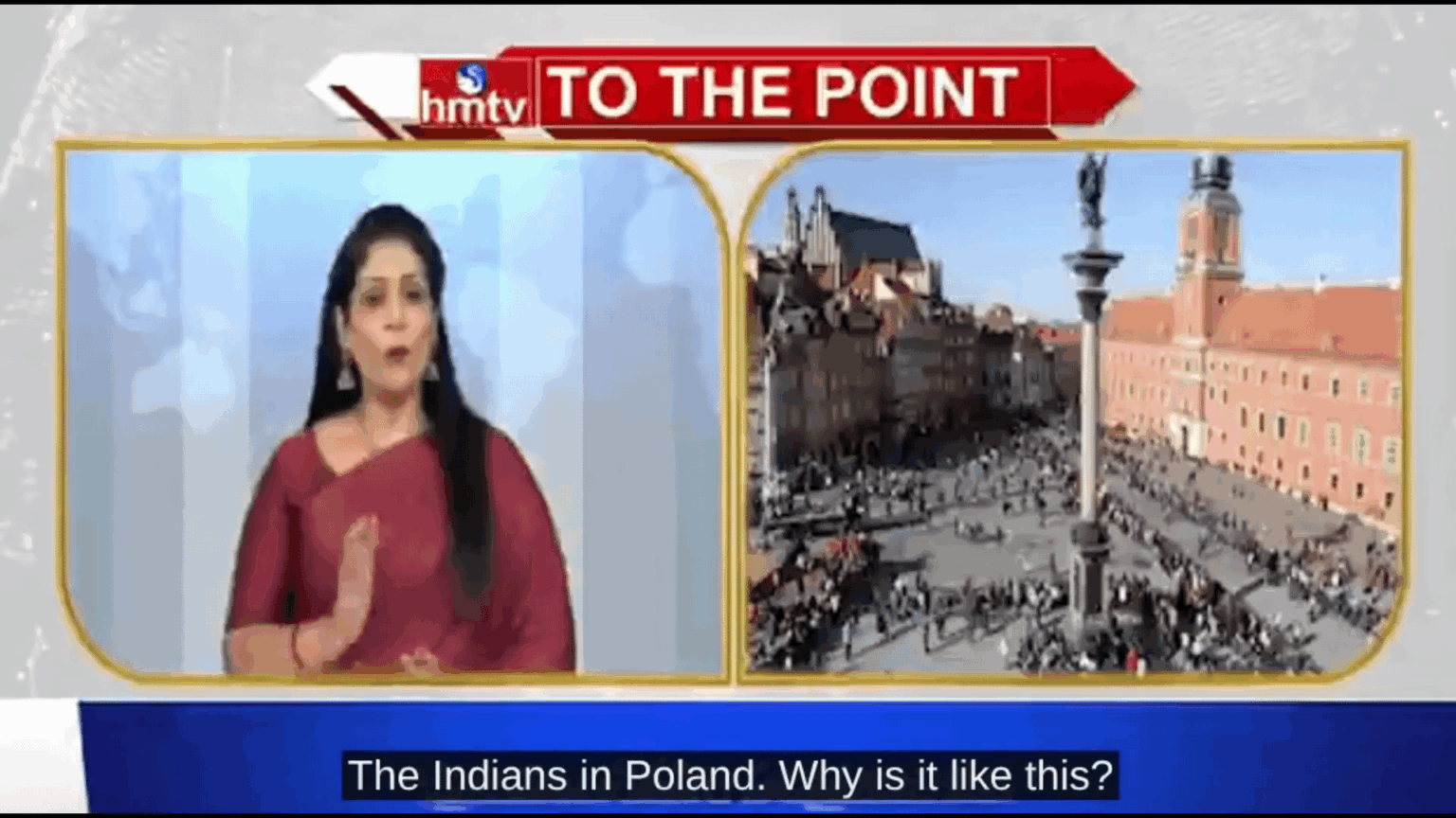 An Indian TV station did a report on Indians migrating to Poland