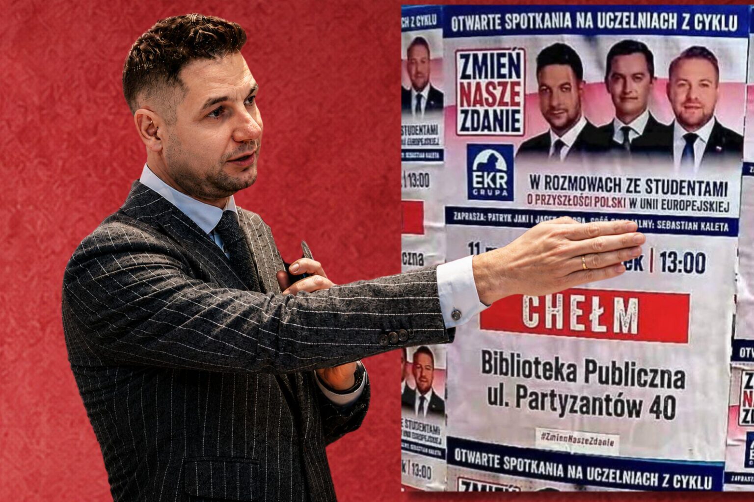 The City Hall in Chełm invited students to meet Patryk Jaki