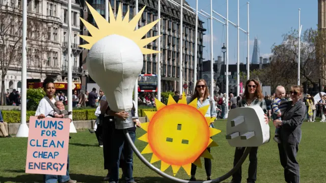 Group of women holding lightbulb and plug socket props