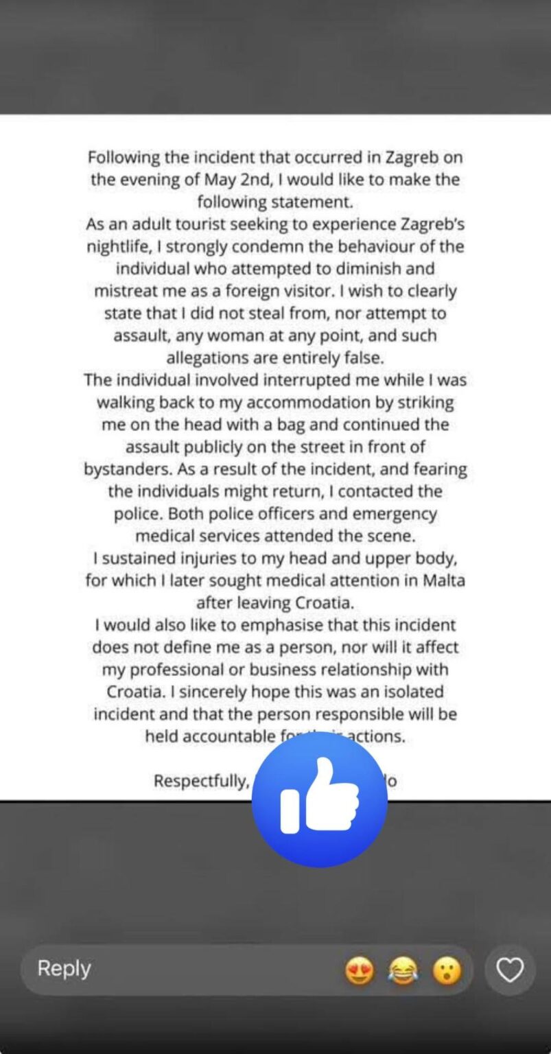 Statement of the attacked Filipino