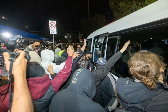There was a lare media scrum at the airport last time the women were returned.