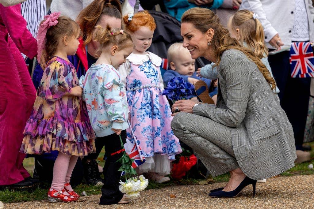 Princess Kate's connection with young children on display at RAF Coningsby in Lincolnshire.