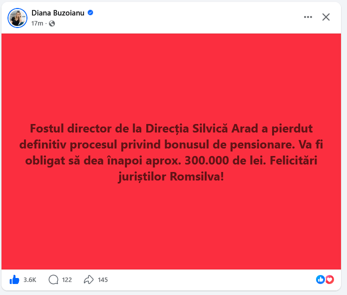 The former director of the Arad Forestry Directorate definitively lost the lawsuit regarding the retirement bonus.