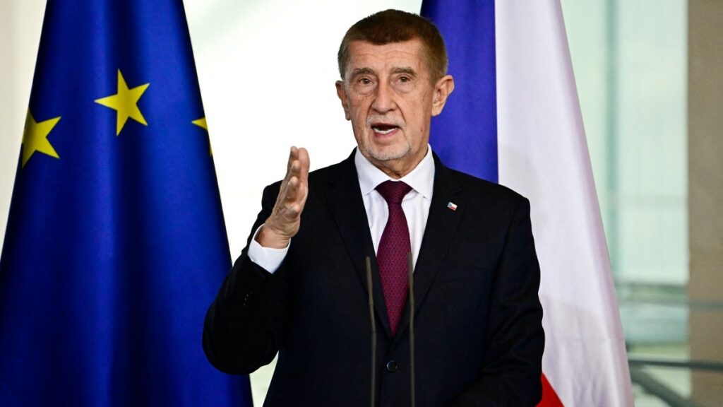 Prague To Tighten Temporary Protection Rules for Ukrainian Refugees ━ The European Conservative Czechia’s Prime Minister Andrej Babiš gestures during a joint press conference after talks with German Chancellor at the Chancellery in Berlin, Germany, on March 10, 2026.