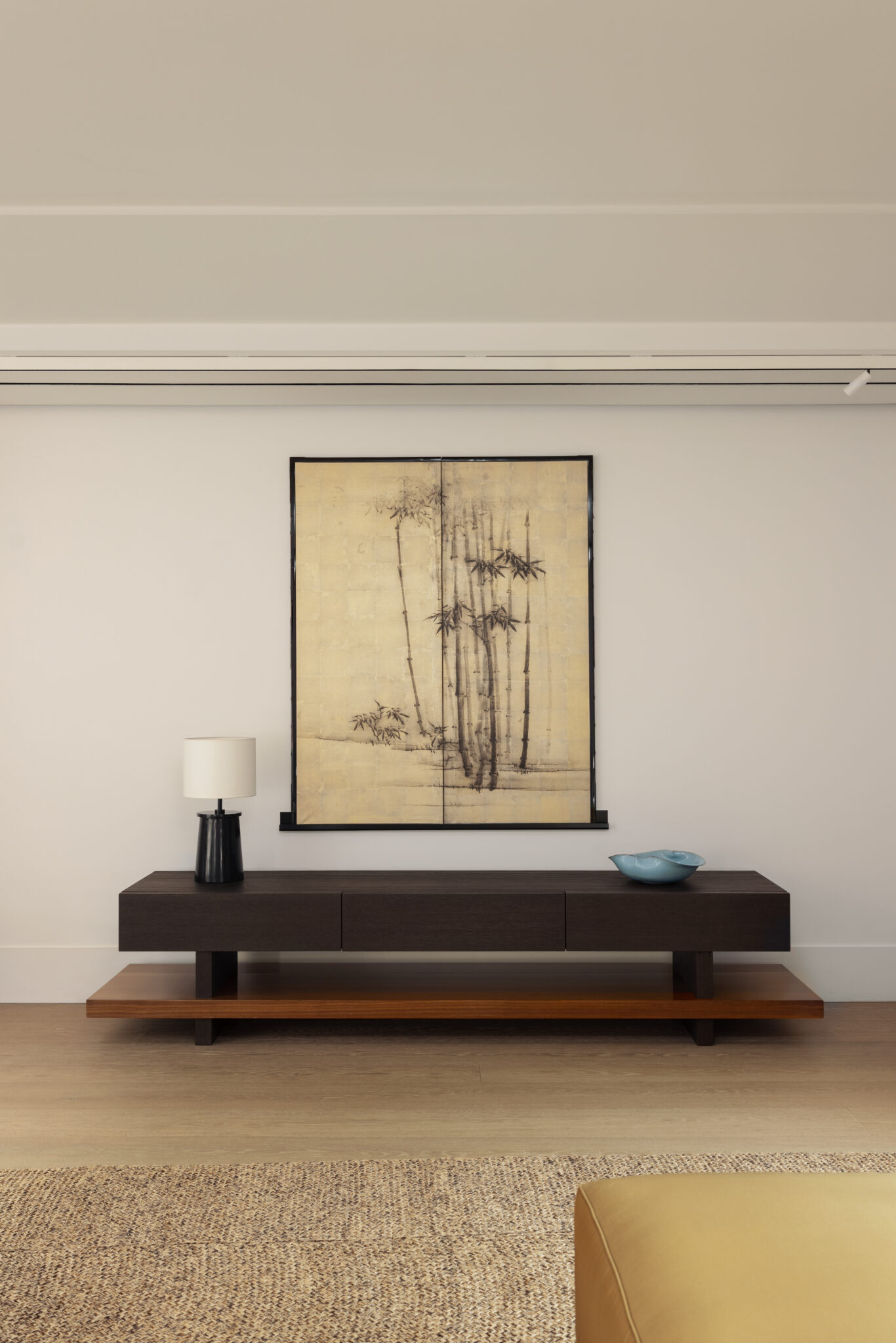 Installation view of “Arts of Japan” at Liaigre’s New York showroom, open through October 2026 in partnership with Thomsen Gallery.