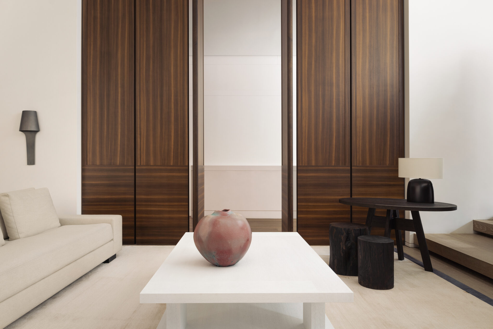Installation view of “Arts of Japan” at Liaigre’s New York showroom, open through October 2026 in partnership with Thomsen Gallery.