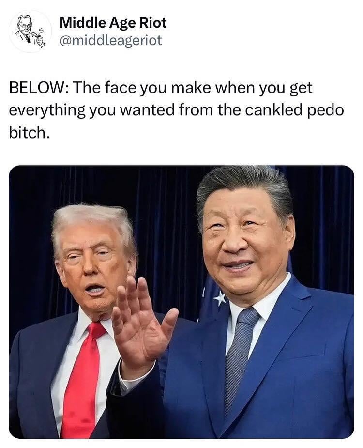 Trump has the face you make when you've been beaten, but you're not sure how