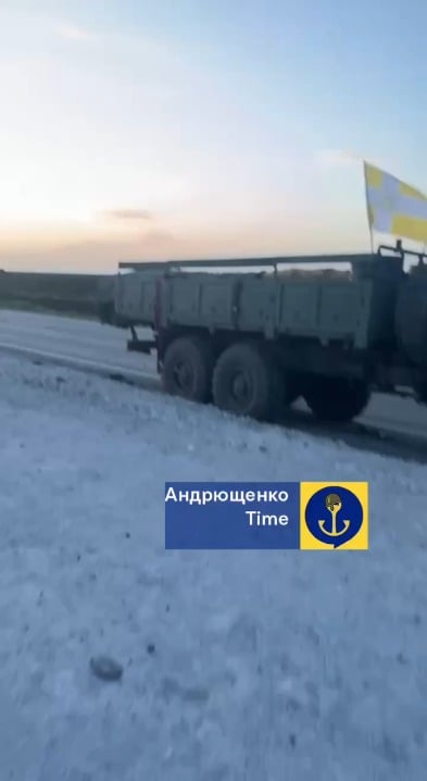 Land corridor to occupied Crimea, Berdyansk-Mariupol highway. A pile of destroyed Russian vehicles on the highway. 26.05.2026