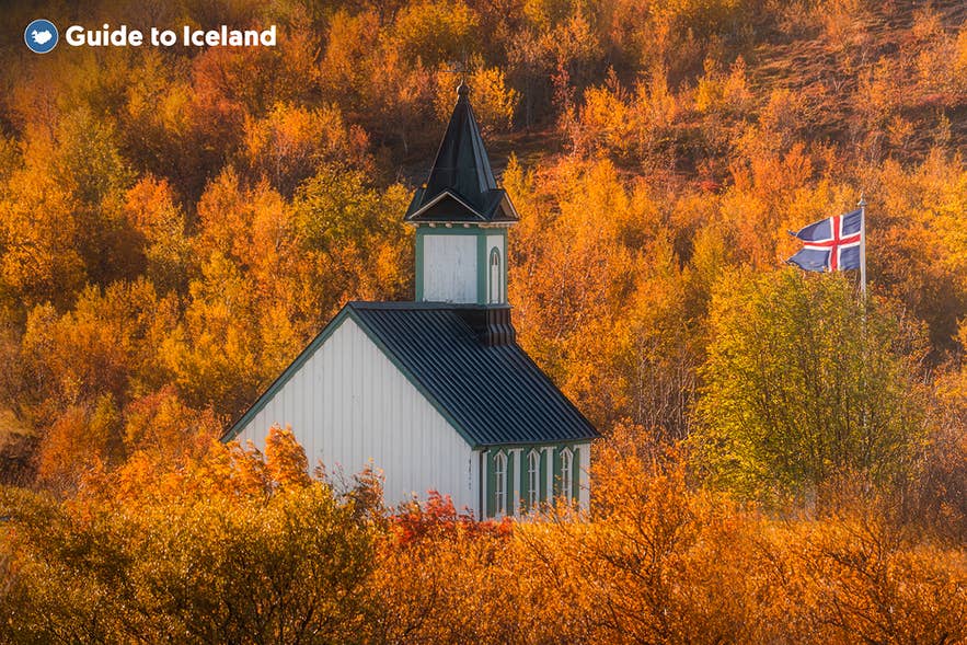 Thingvellir National Park in its autumn foliage Thingvellir National Park in its autumn foliage