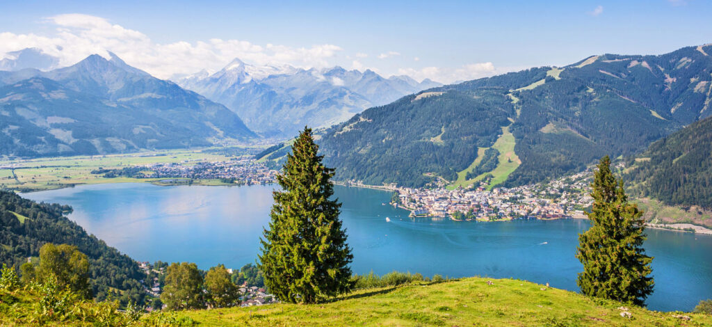 Beautiful landscape with Alps and Zeller See in Zell am See Salzburger Land Austria