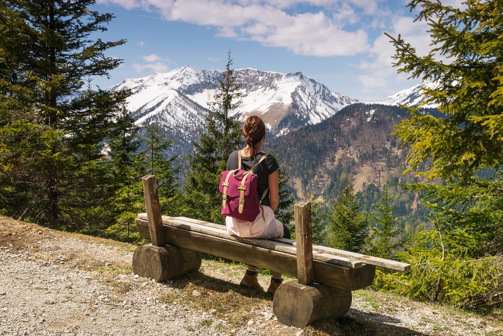 woman hiking in Austria