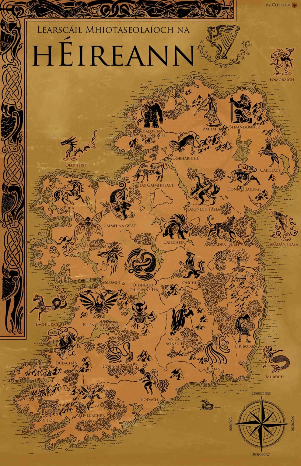 Mythological Map of Ireland 🗺️ (By me!) Mythological Map of Ireland 🗺️ (By me!)