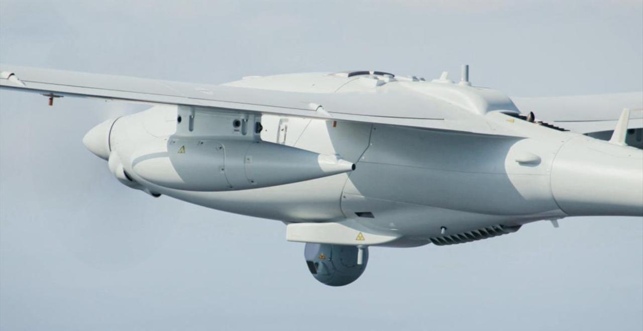 The photo shows Safran's Patroller unmanned aerial vehicle (UAV) conducting a series of flight tests in Finland on September 30 2021. (Photo via Safran)