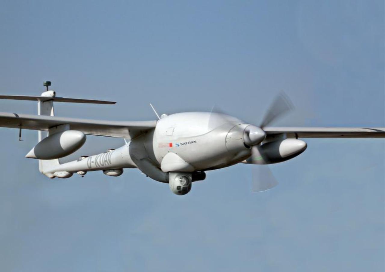 The photo shows Safran's Patroller unmanned aerial vehicle (UAV). (Photo via Safran)