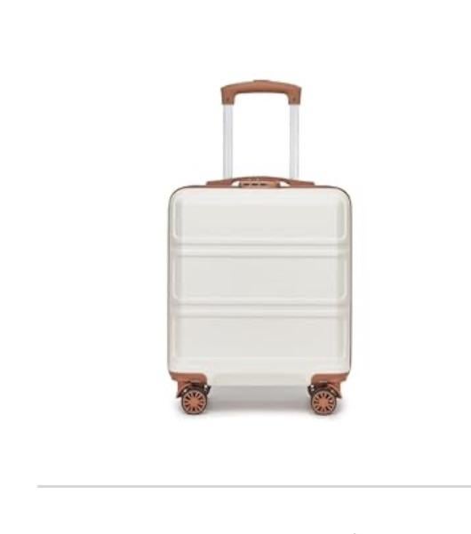 Left white suitcase at airport parking M