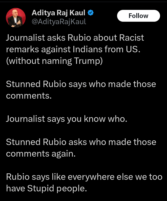 Marco Rubio calls Trump Stupid.