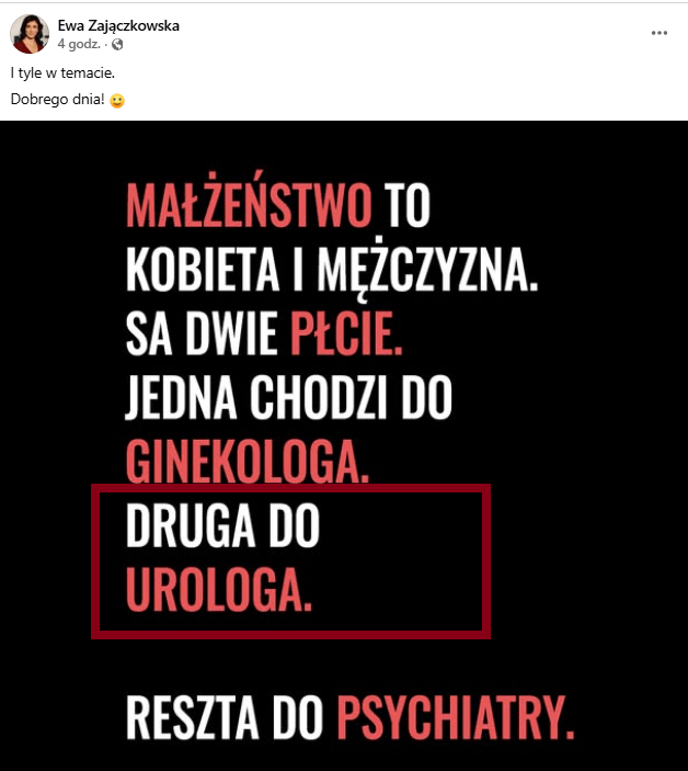 Poor women, they can't go to the urologist...