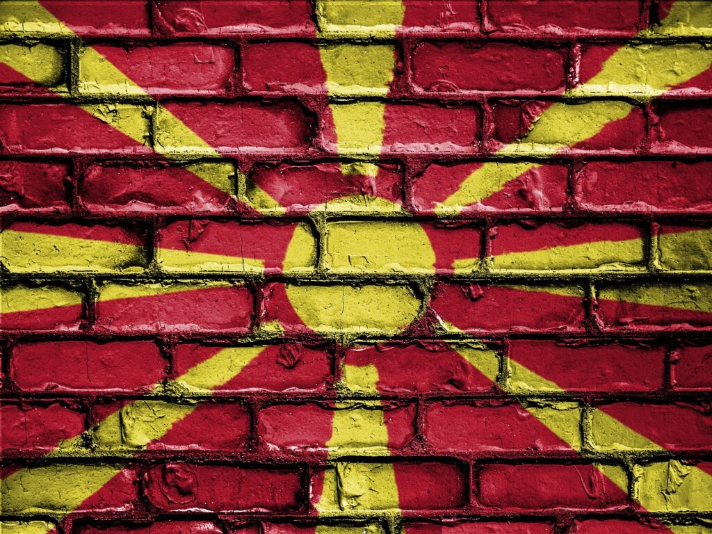 In North Macedonia, parliament urged to hold referendum on constitutional recognition of minorities Flag of North Macedonia (photo credit: David_Peterson via pixabay)