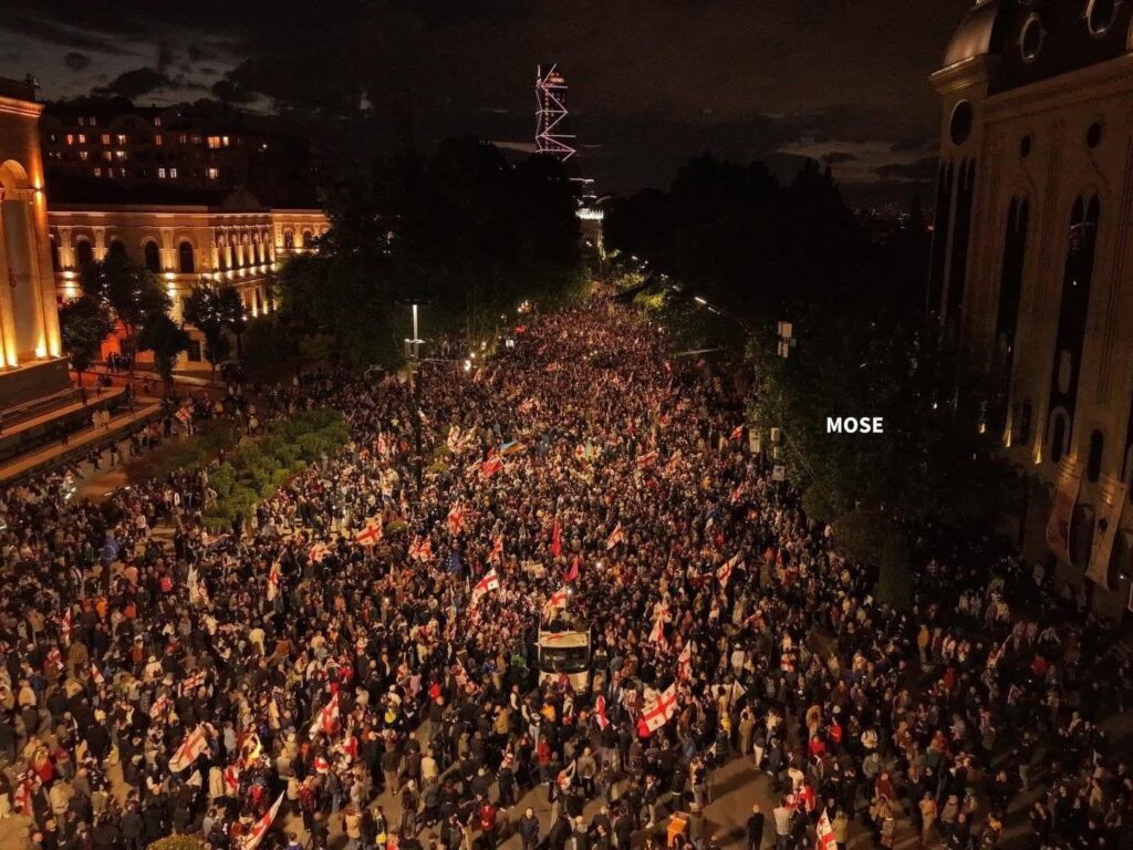 545th day of non-stop protests in Georgia on independence day 🇬🇪