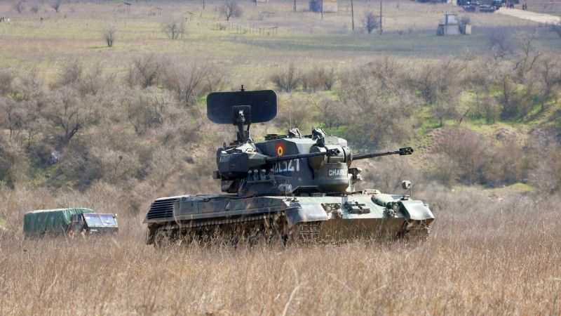 Rumuński artyleryjski zestaw przeciwlotniczy Gepard 1A2.