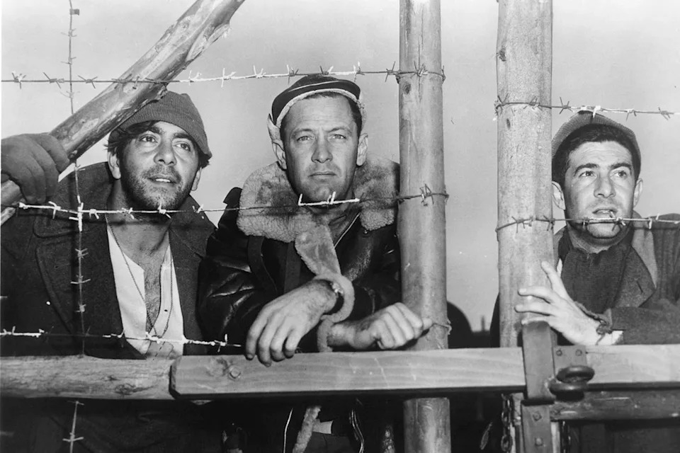 Robert Strauss, William Holden, and Harvey Lembeck in 'Stalag 17'Credit: Paramount/Getty