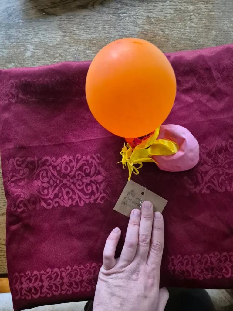 Celebration balloons flew from Austria to Latvia