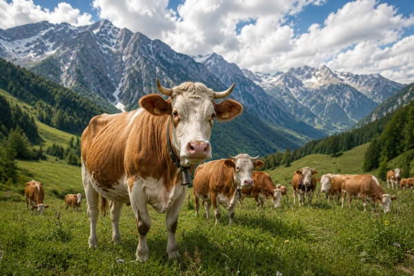 In Austria, a herd of cows trampled a woman to death