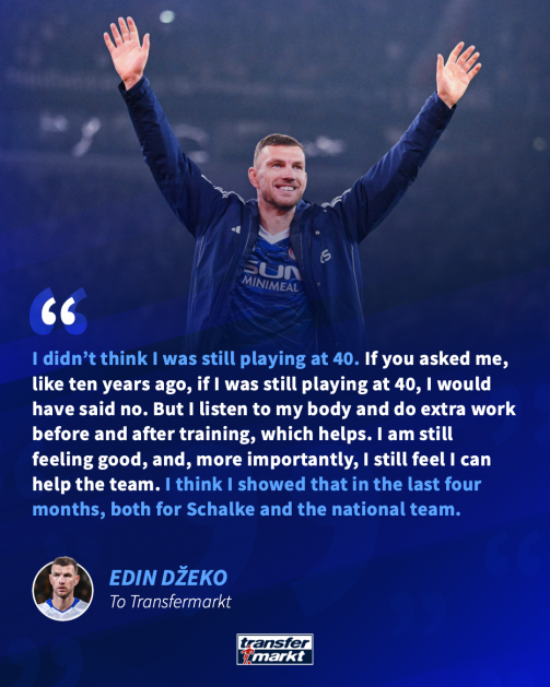 Edin Dzeko on playing at age 40