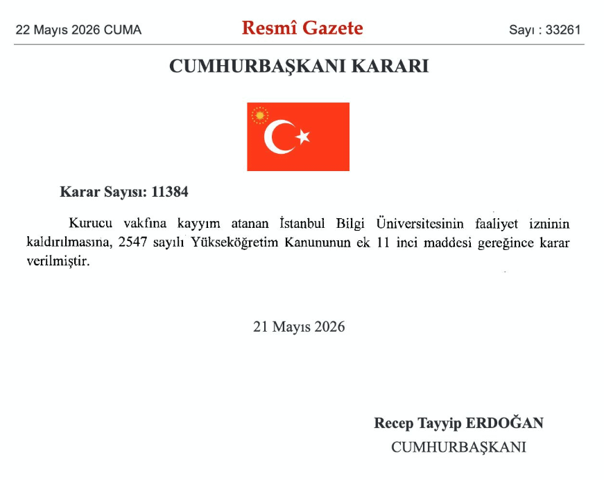 Istanbul Bilgi University was closed