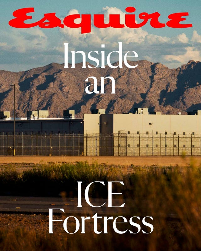 cover of esquire magazine featuring an article about ice facilities