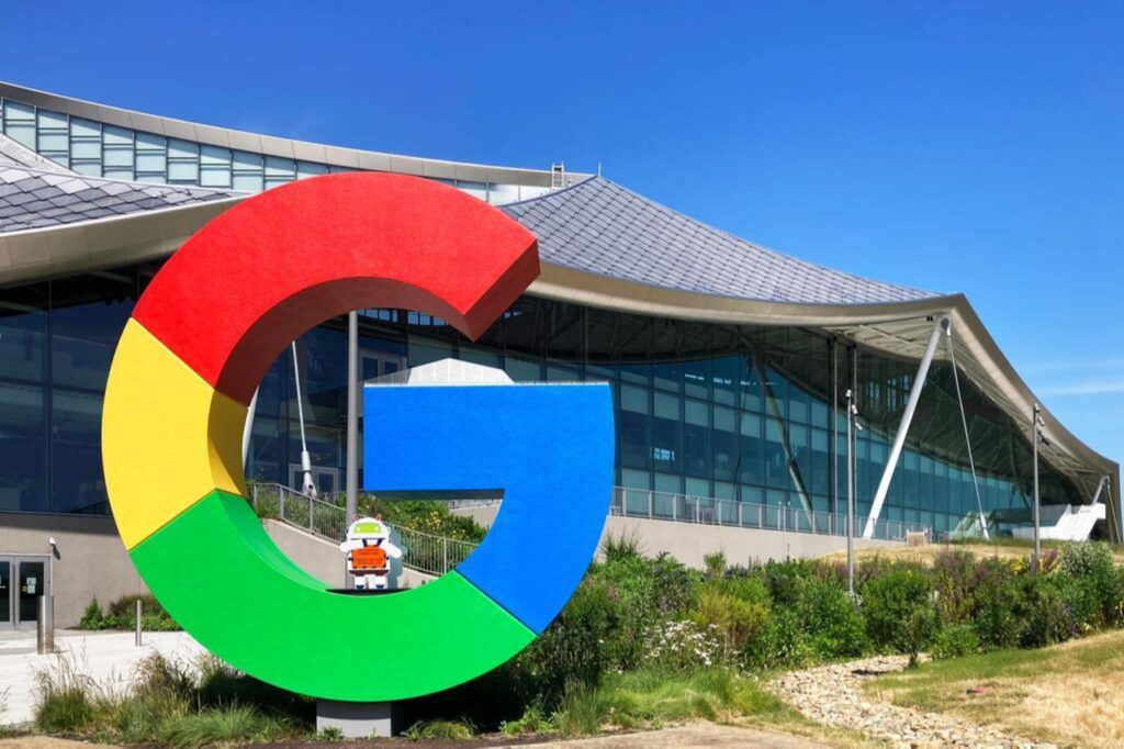 EU faces off with Google over record Big Tech rule fine: Report Exterior view of Google Bay View campus in Mountain View, California, US, April 2023. (Adobe Stock Photo)