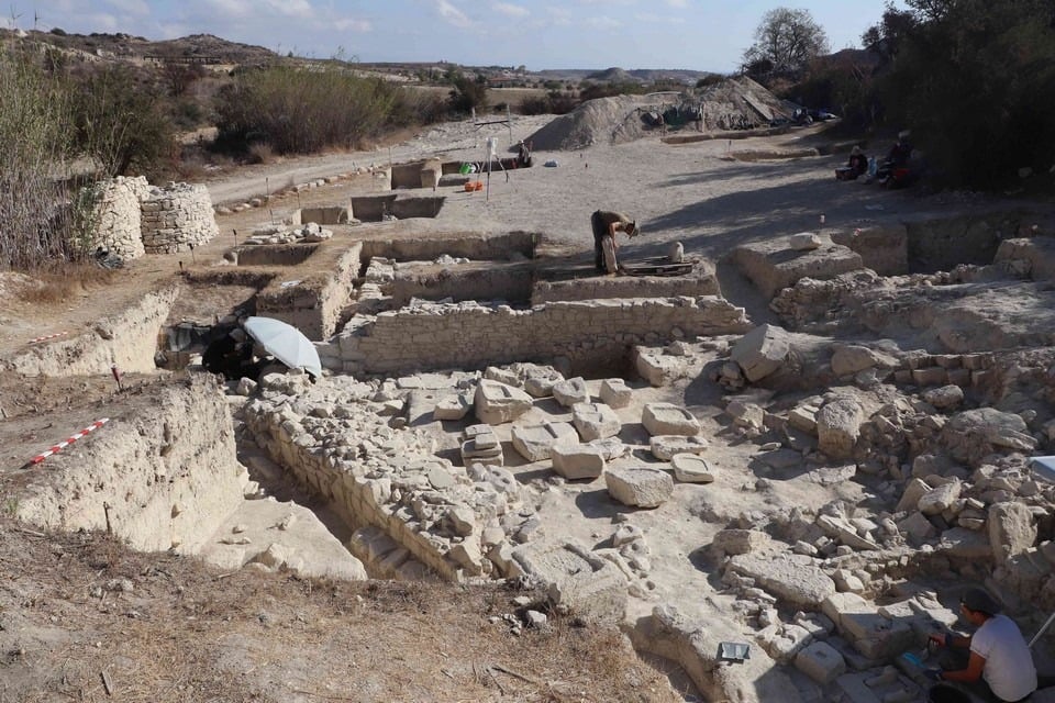 Excavation near the ancient Sanctuary of Apollo at Frangissa in Cyprus